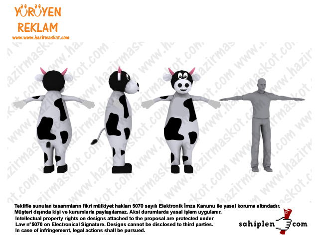 İnek Maskot Kostümü / Cow Mascot Costume